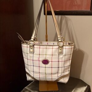 Coach Heritage Tattersall Signature Plaid Shoulder Bag K1173-F1974